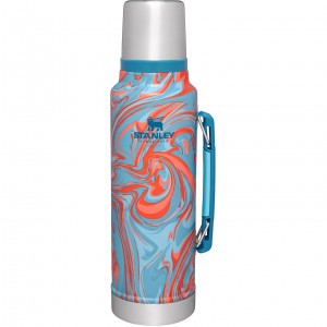 Stanley Classic Legendary Vacuum Insulated Bottle | 1.5 QT Pool Swirl | REZ271650