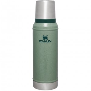 Stanley Classic Legendary Vacuum Insulated Bottle | 1.0 QT Hammertone Green | POU059678