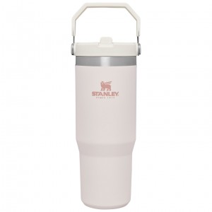 Stanley The IceFlow Flip Straw Tumbler | 30 OZ | Insulated Water Rose Quartz | FOQ013689