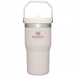 Stanley The IceFlow Flip Straw Tumbler | 20 OZ | Insulated Water Bottle Rose Quartz | QZJ342560