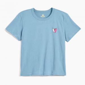 Stanley The Stanley Quencher Love Women’s Boxy Tee Indigo | WCP016382