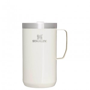 Stanley The Stay-Hot Camp Mug | 24 OZ Cream Gloss | UWA527134