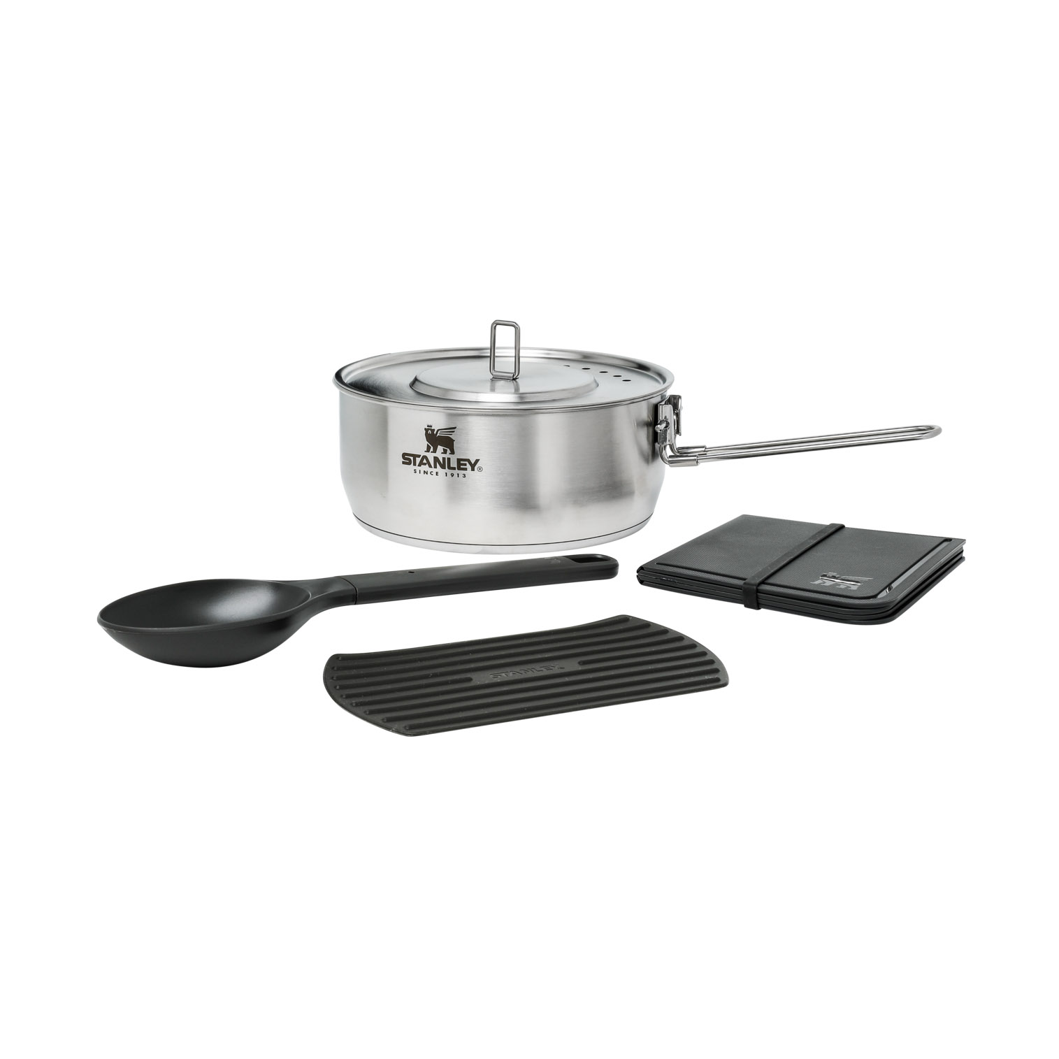 Stanley Adventure Even-Heat Pot Set | 1.9 QT Camping Cook Set Stainless | KNI701539