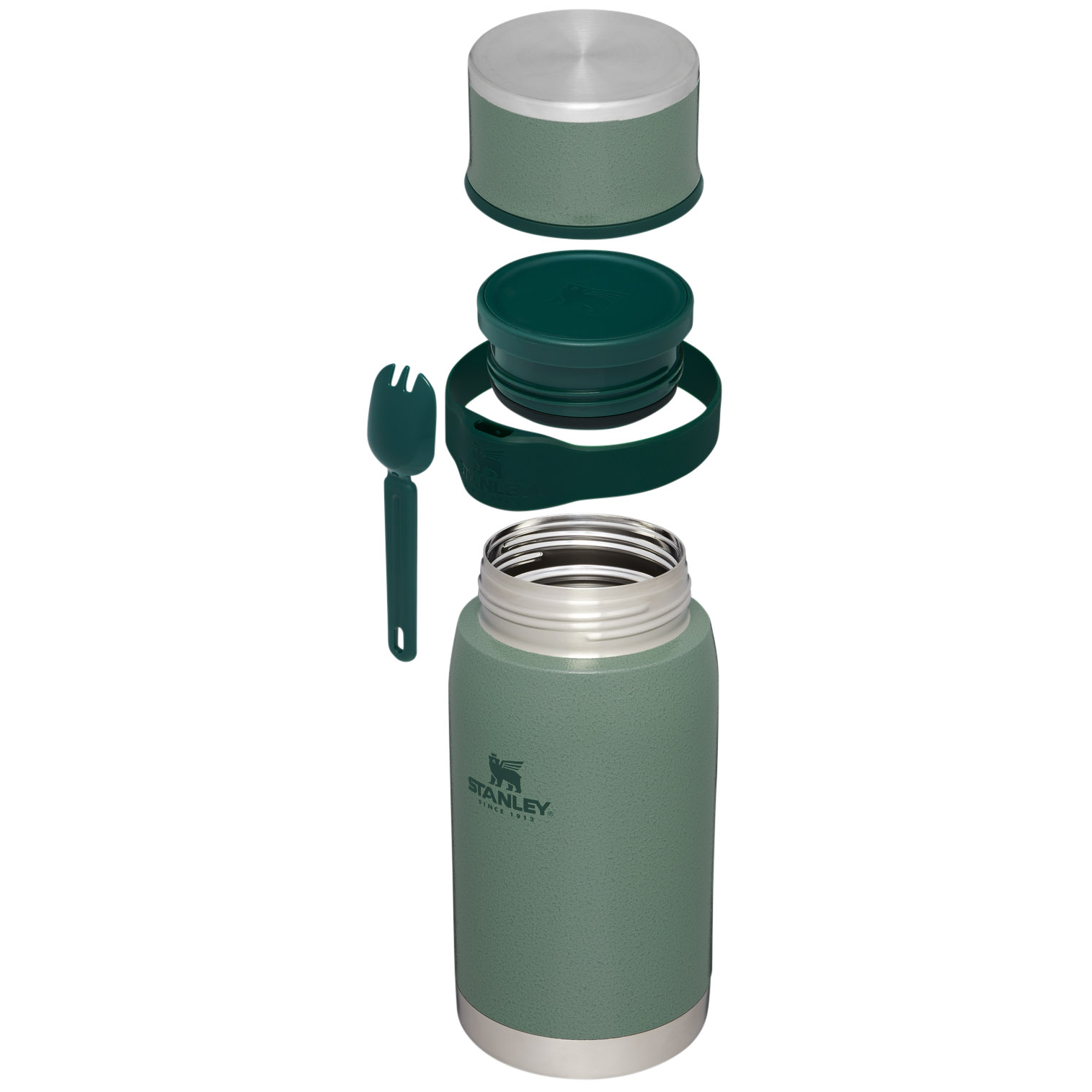 Stanley Adventure To-Go Food Jar + Spork | 36 OZ Hammertone Green | SKW321407