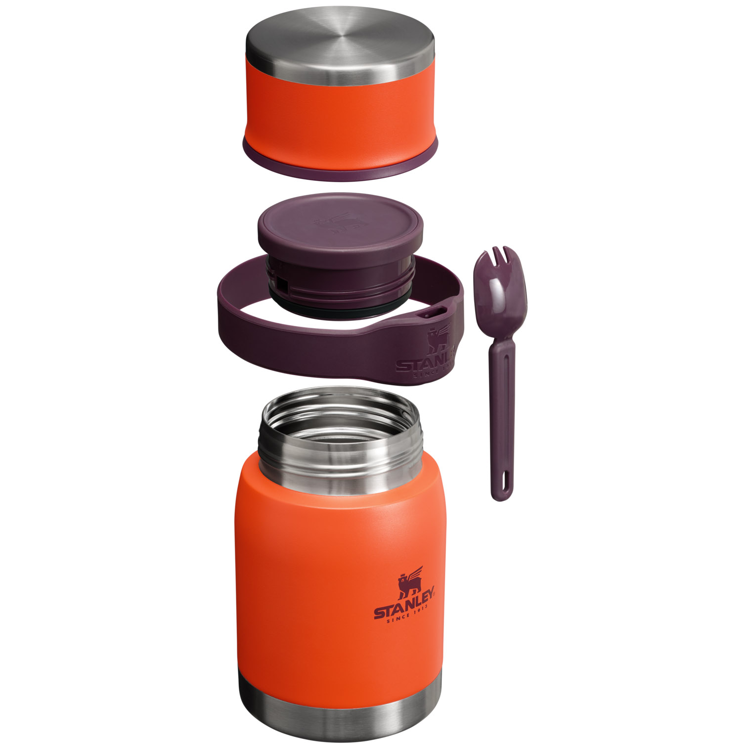 Stanley Adventure To-Go Food Jar + Spork | 24 OZ Tigerlily Plum | XSZ148207