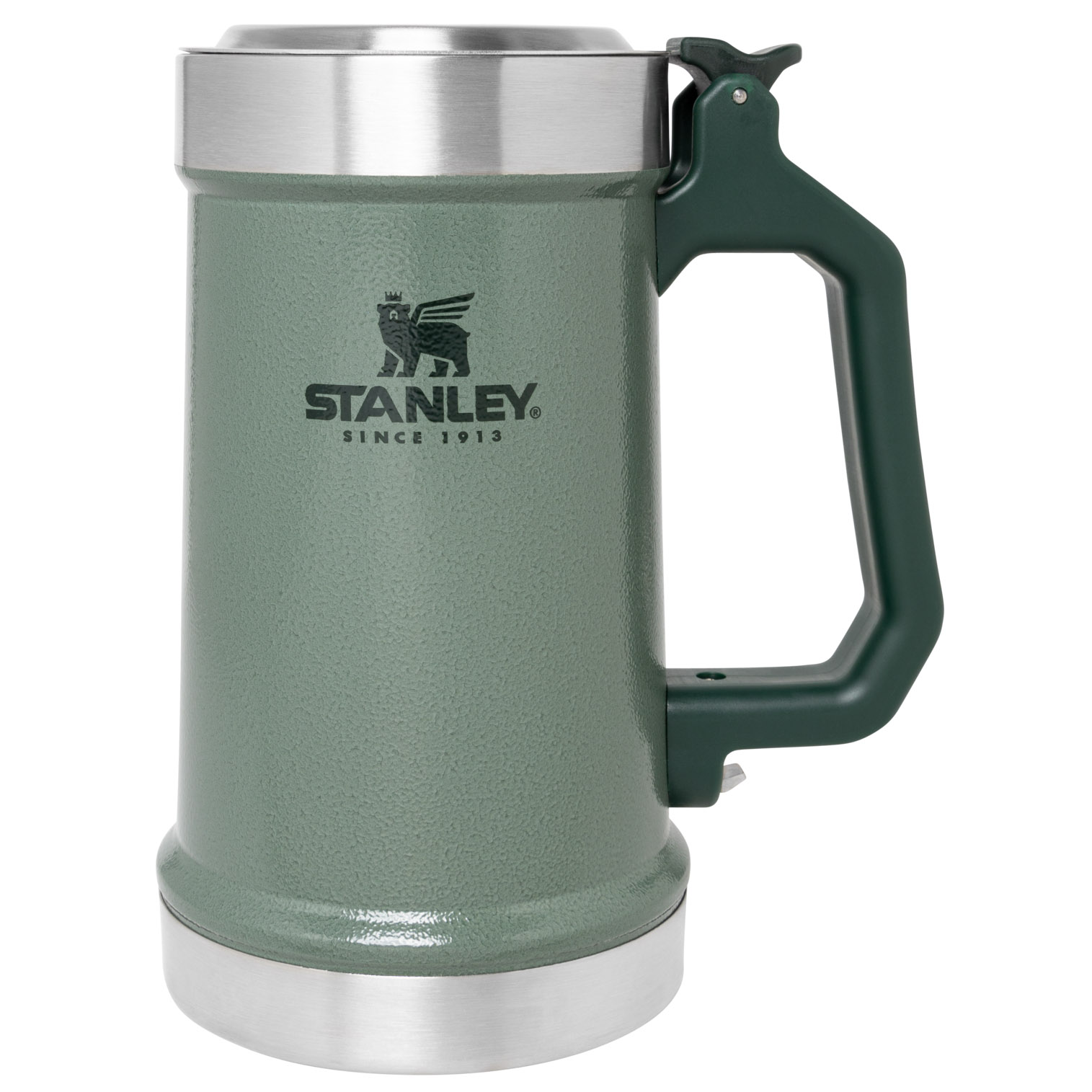 Stanley Classic Bottle Opener Beer Stein | 24OZ Mug Hammertone Green | QFN761302