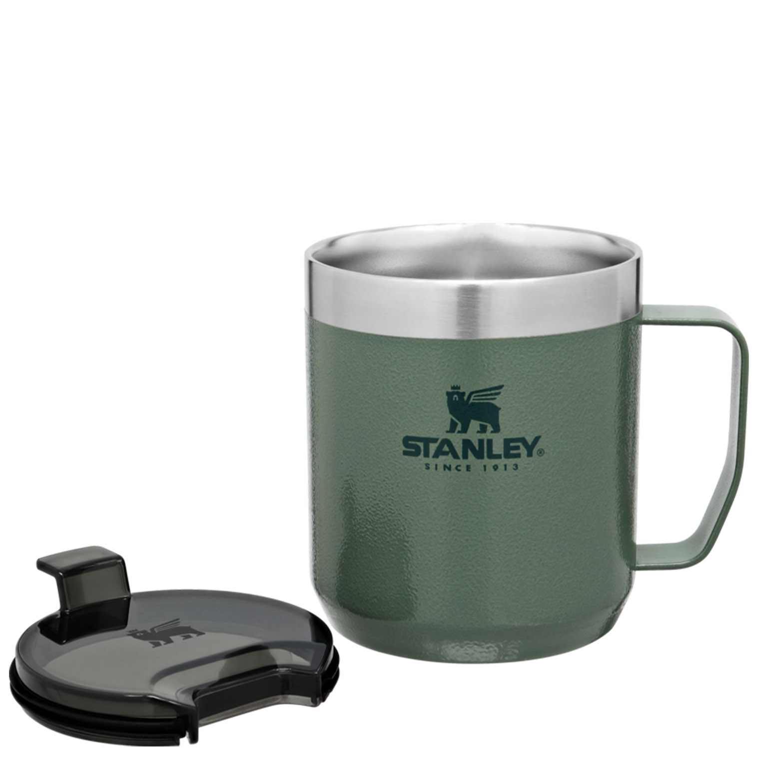 Stanley Classic Legendary Camp Mug | 12 OZ | Travel Tumbler Hammertone Green | DRL142730