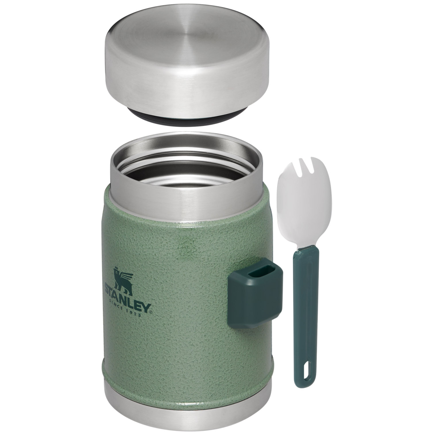 Stanley Classic Legendary Insulated Food Jar + Spork | 14 OZ Hammertone Green | OTY251430