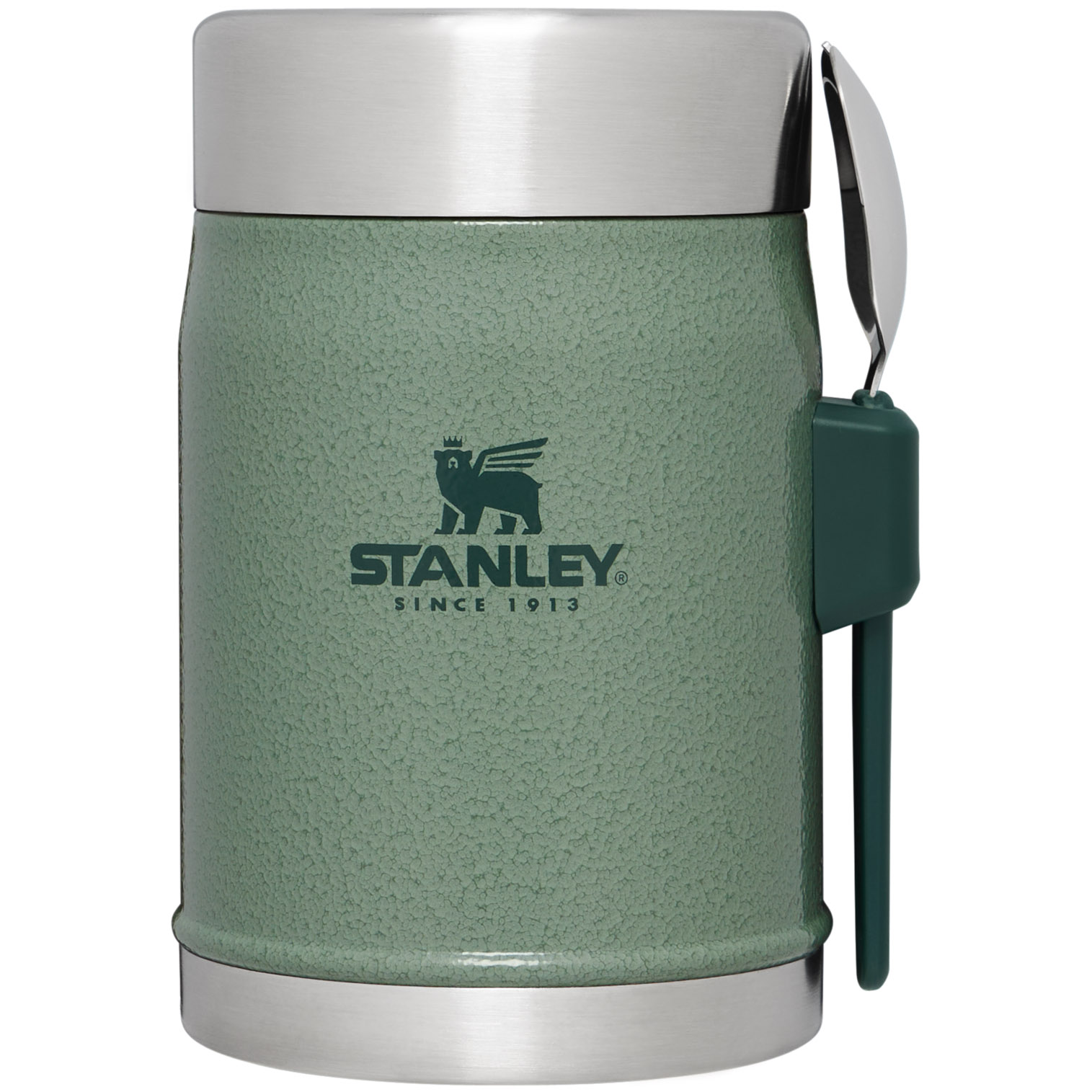 Stanley Classic Legendary Insulated Food Jar + Spork | 14 OZ Hammertone Green | OTY251430