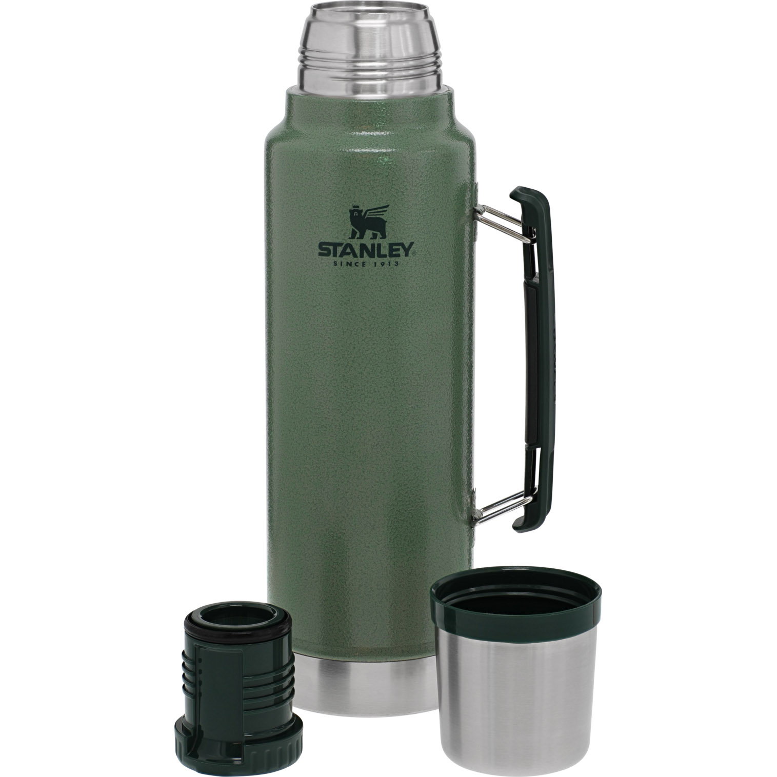 Stanley Classic Legendary Vacuum Insulated Bottle | 1.5 QT Hammertone Green | CFR601392