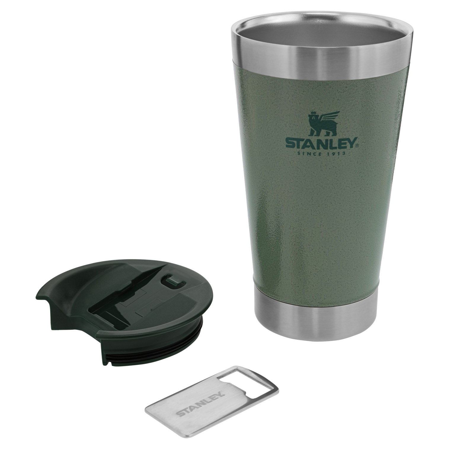 Stanley Classic Stay Chill Insulated Beer Pint | 16oz Tumbler Hammertone Green | IAO963418