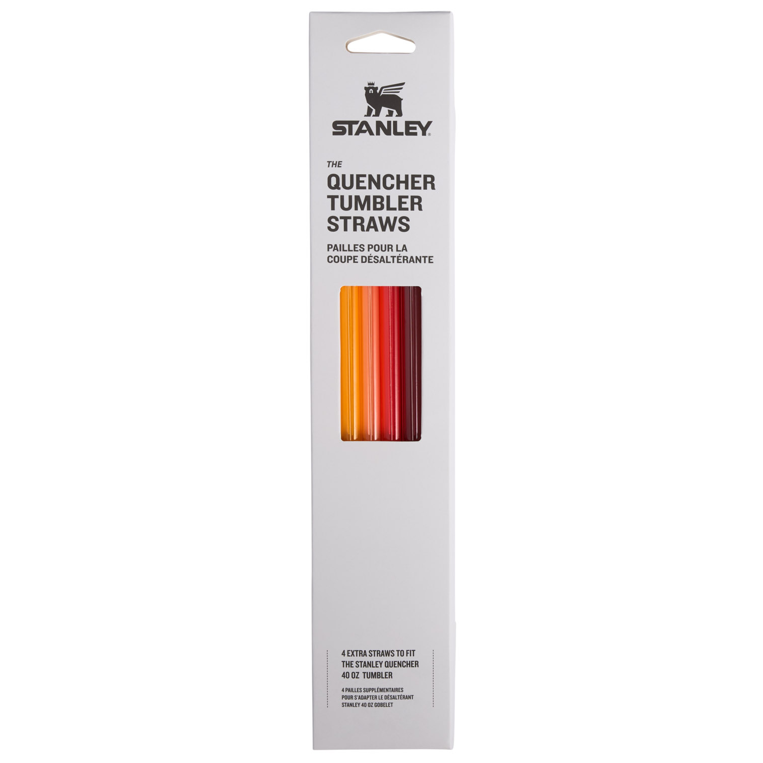 Stanley Replacement Straw 4 Pack | 40 OZ Quencher Tumbler Red/Orange Multi Pack | KXE083127