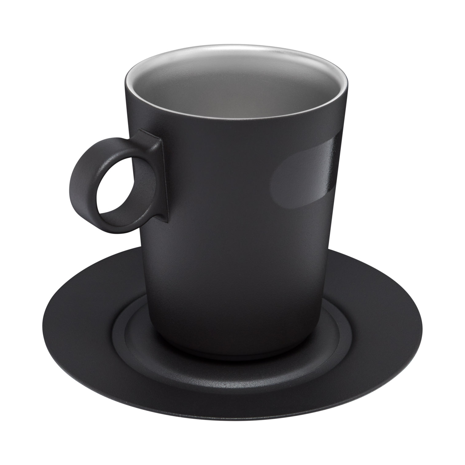 Stanley The DayBreak Café Latte Cup & Stillness Saucer | 10.6OZ Insulated Coffee Mug Matte Black | USK725384