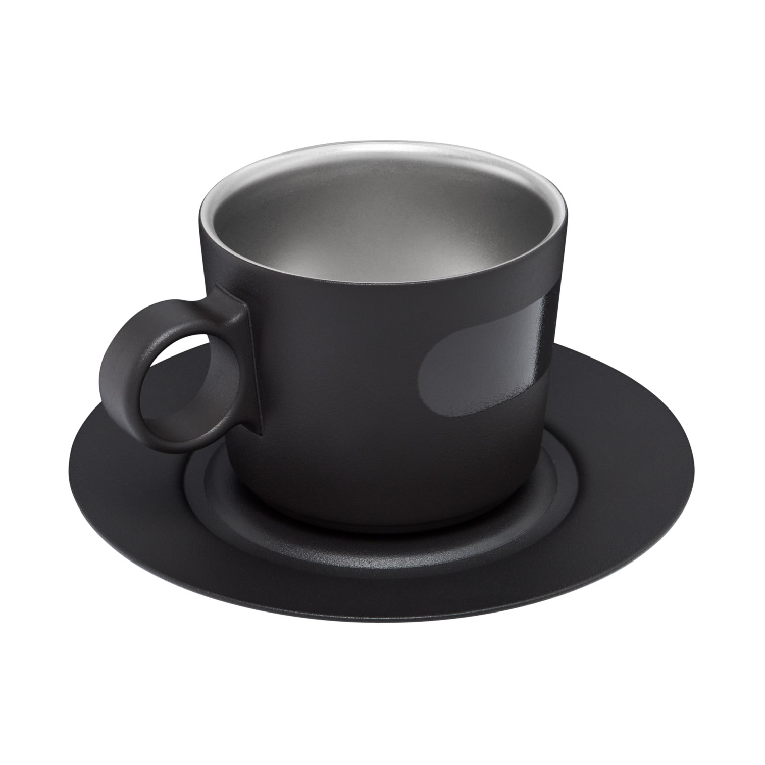 Stanley The DayBreak Cappuccino Cup & Stillness Saucer | 6.5 OZ Foundry Black | QZM846759