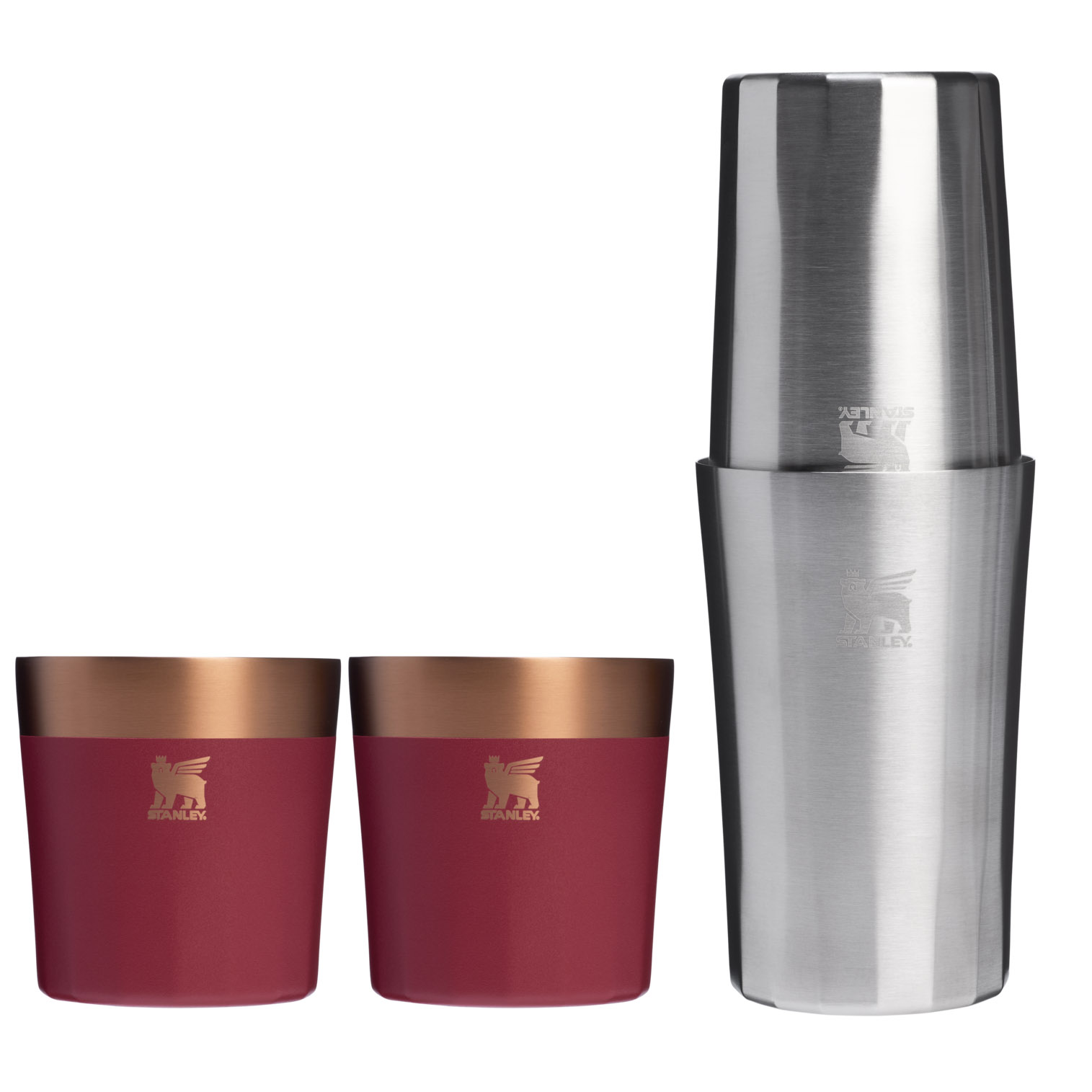 Stanley The Holiday Lifted Spirits Prismatic Craft Cocktail Set | 6 OZ& 12 OZ Gilded Pomegranate | XTL638912