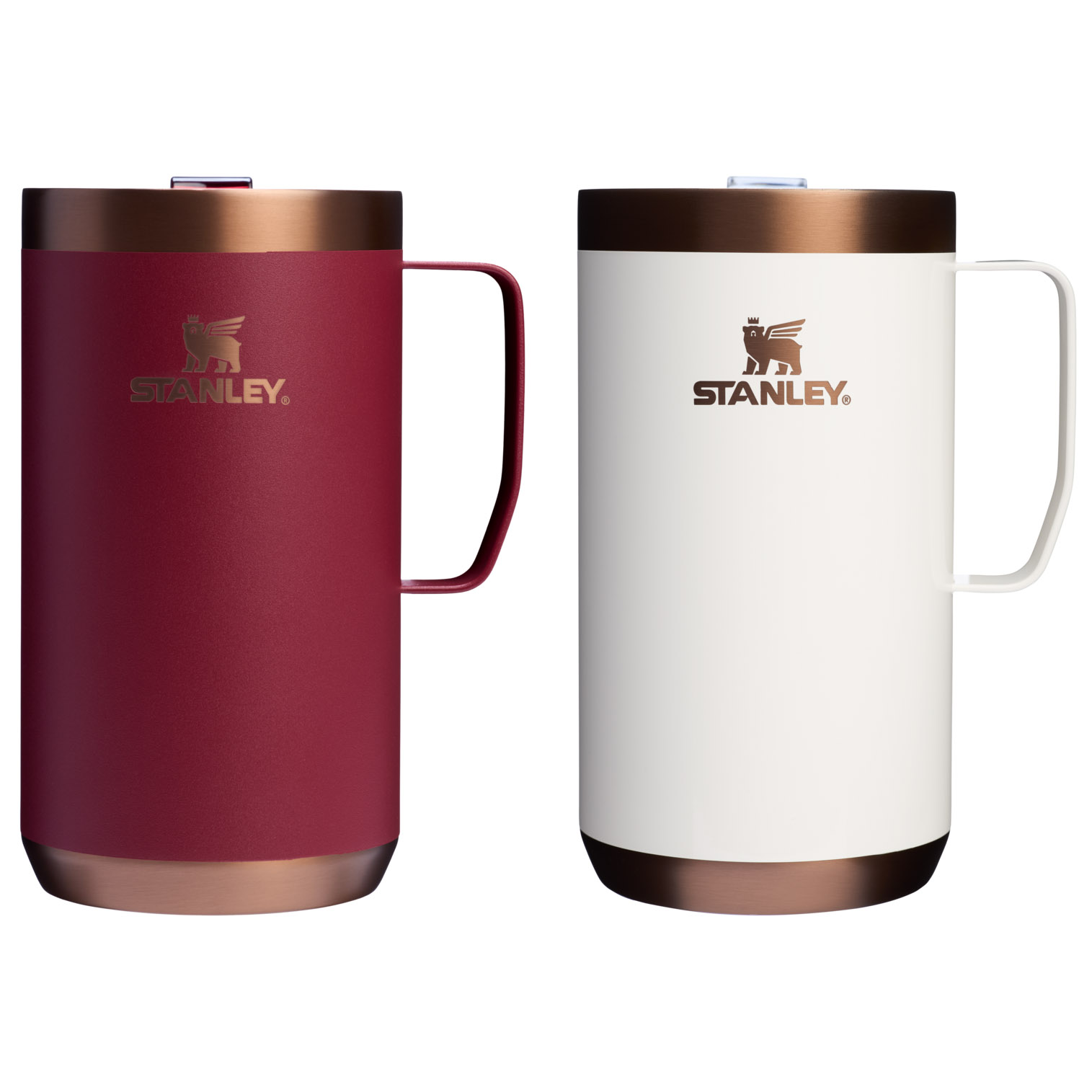 Stanley The Holiday Stay Hot Camp Mug Set | 24 OZ Gilded Pomegranate/Gilded Marshmallow | ETP176083