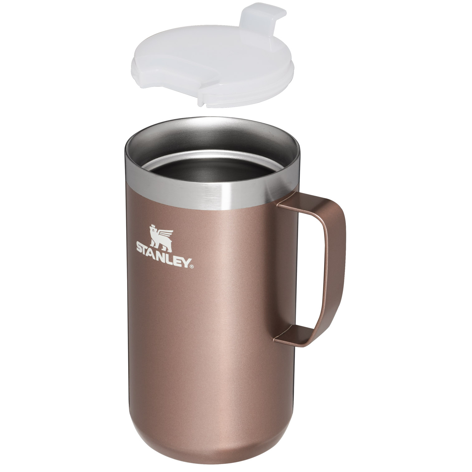 Stanley The Stay-Hot Camp Mug | 24 OZ Rose Quartz Glow | XBW549783